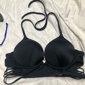 Black Victoria’s Secret side cut out bikini top